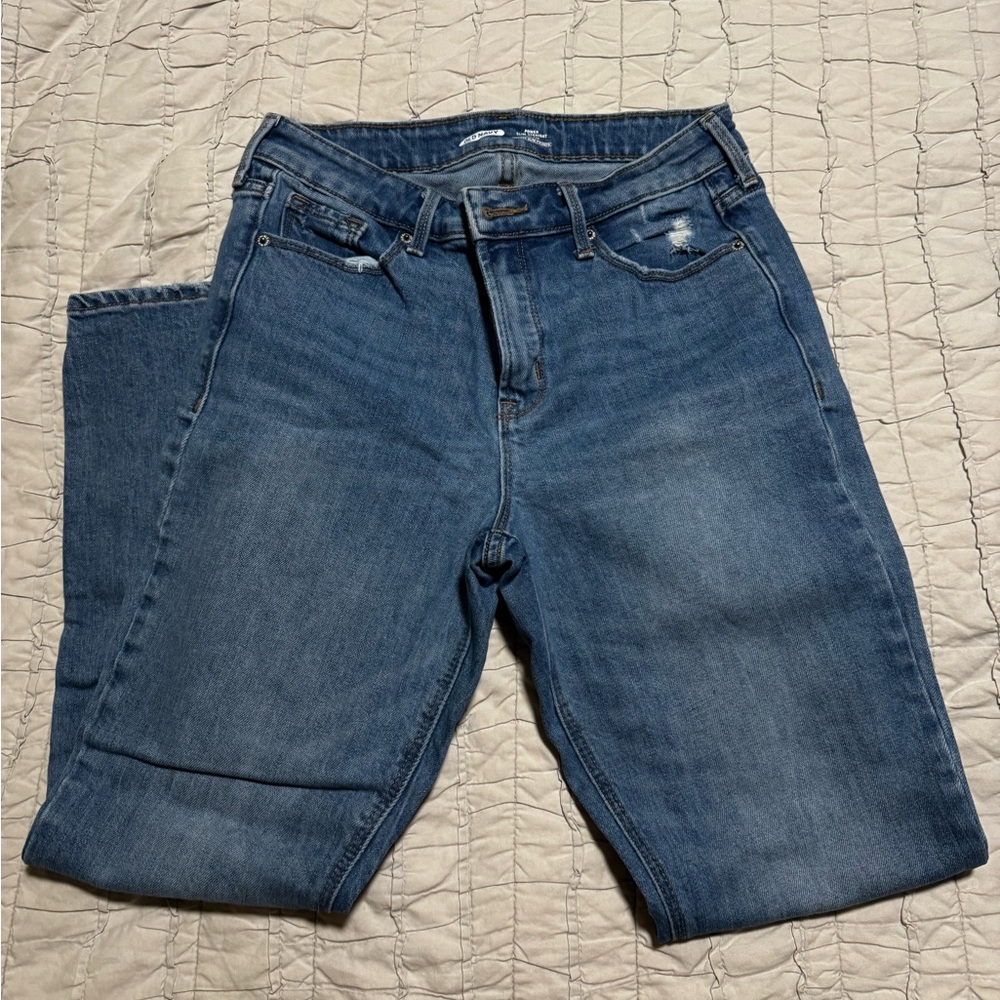 Old Navy Power Slim Straight High Rise Jean (Size 8)